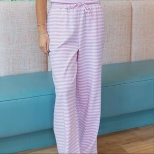 NWT LuluMac Striped Pink and White Women's Pants